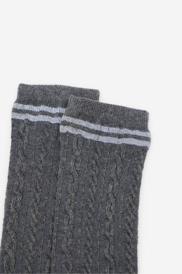 Milano Trenzas Socks Gris Oscuro