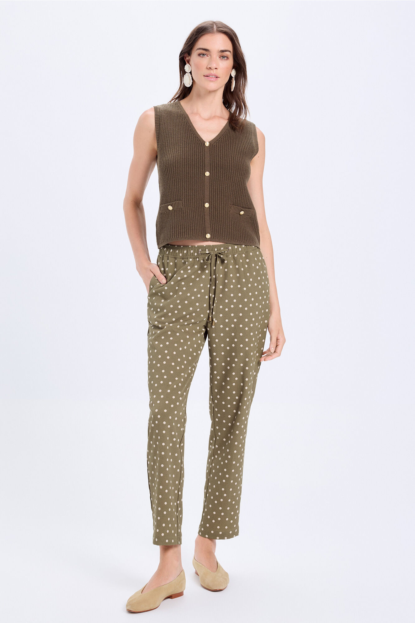 Milano Chaleco de punto con botones dorados