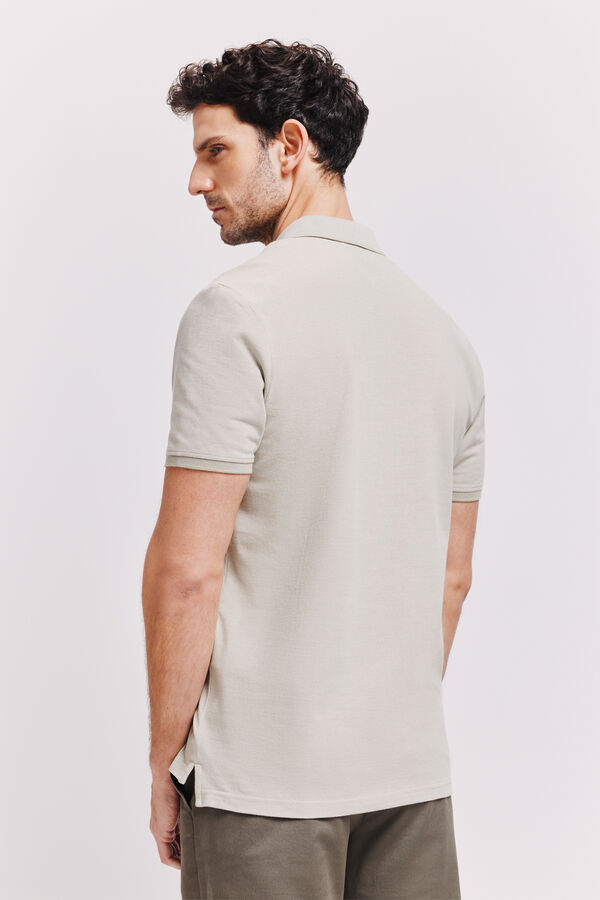 Pedro del Hierro Polo manga curta C&aacute;qui m&eacute;dio