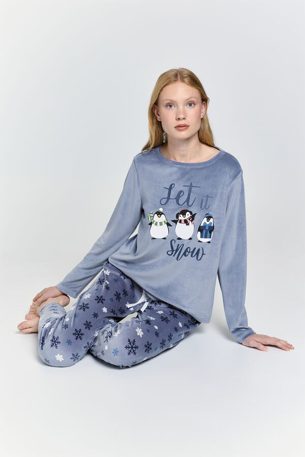 Milano Pijama Pingu Cinza medio