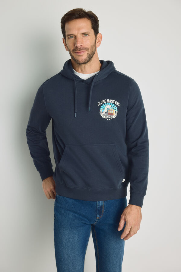 Milano Sweatshirt com capuz e bolso Azul