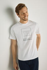 Pedro del Hierro T-shirt de manga curta estampada Branco