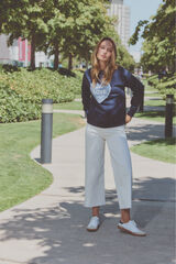 Milano Pantalón culotte tiro alto Marfil