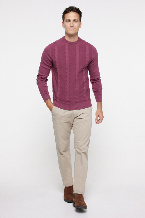 milano Camisola oito em algod&atilde;o Bordeaux