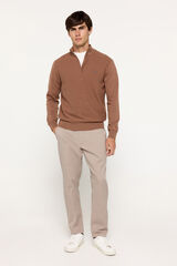 Milano Camisola meio z&iacute;per Areia