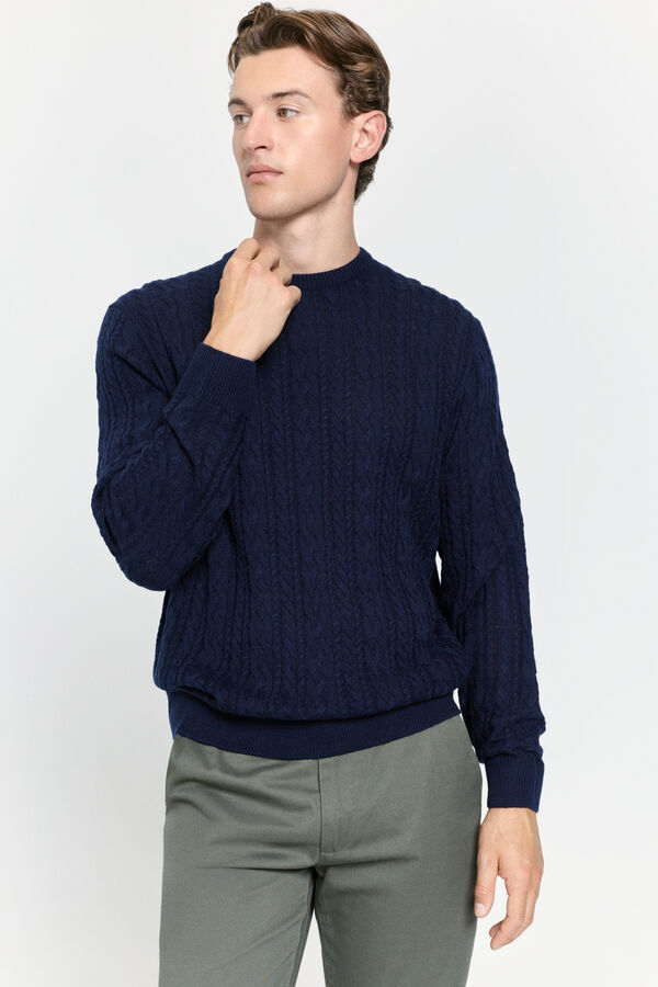 Milano Camisola Aranes com gola caixa Marinho