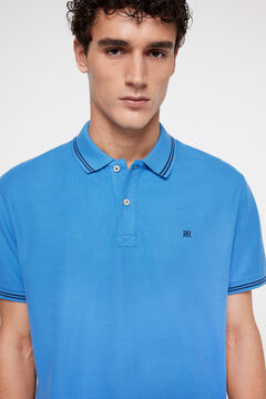 Fifty Outlet Polo PDH tipping a contraste blue