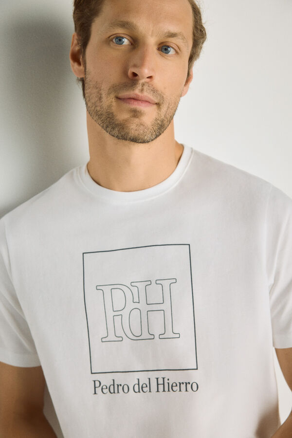 Pedro del Hierro T-shirt de manga curta estampada Branco