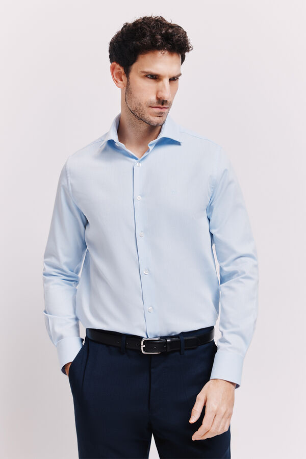 Pedro del Hierro Camisa manga larga Azul Claro