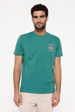 Fifty Outlet T-shirt manga curta. 100% algodão. Verde