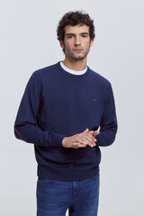 Milano Camisola Patch Gola Caixa Marinho