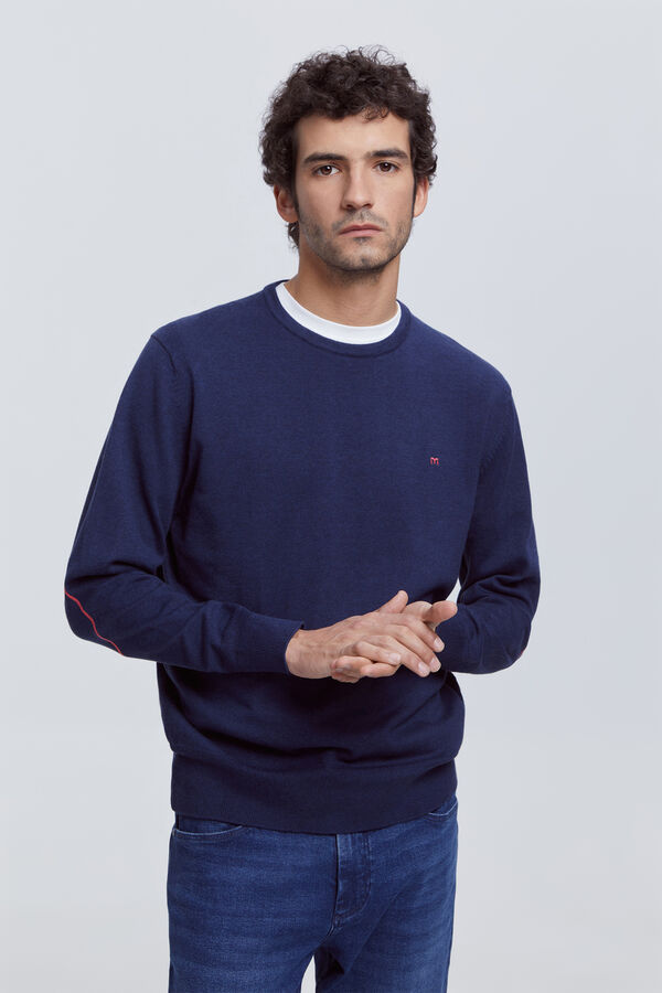 Milano Camisola Patch Gola Caixa Marinho