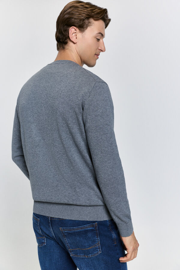 Pedro del Hierro Jersey cuello caja logo Gris Claro