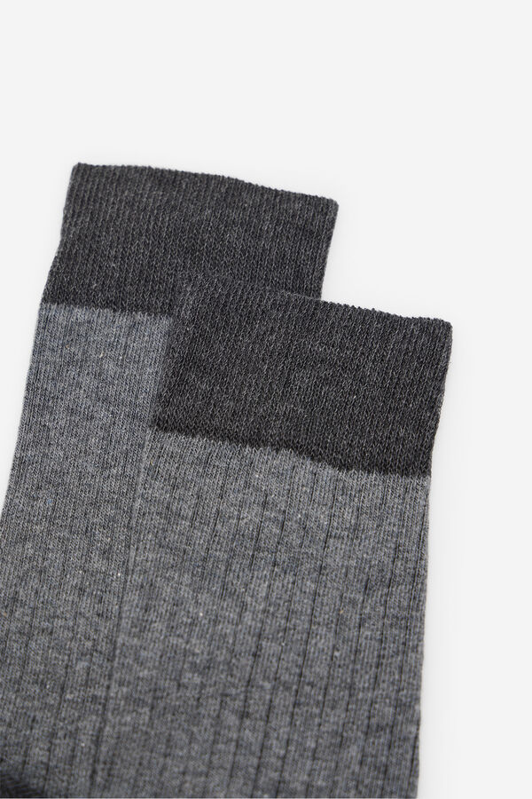 Milano Meias caneladas Cinzento oscuro