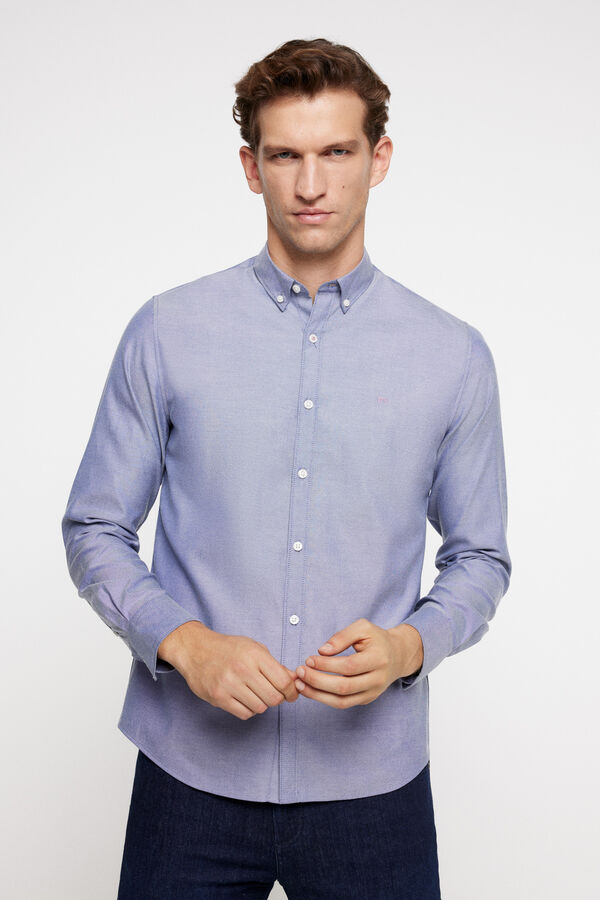 Fifty Outlet Camisa Oxford Rayas navy