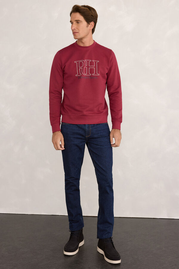 Pedro del Hierro Sudadera Básica Logo Vino
