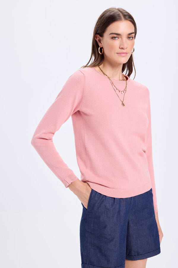 Milano Jersey algodón detalle lurex Rosa