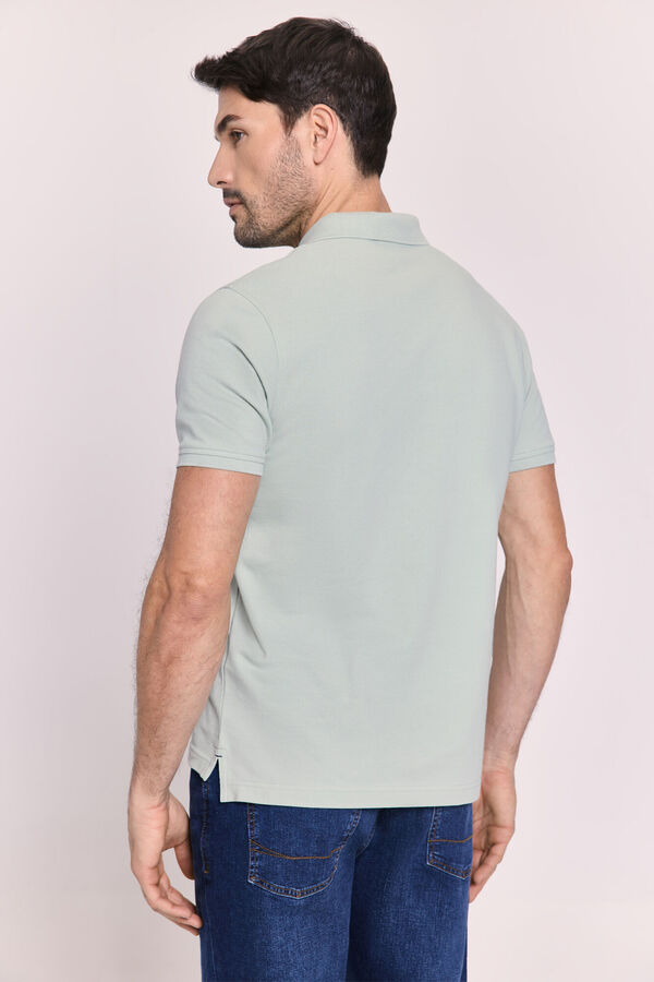 Pedro del Hierro Polo b&aacute;sico manga curta C&aacute;qui