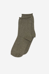 Milano Meias lurex C&aacute;qui escuro