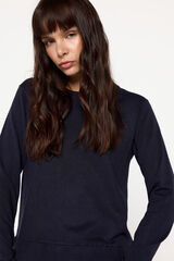 Milano Camisola viscose com camisa combinada em baixo Marinho