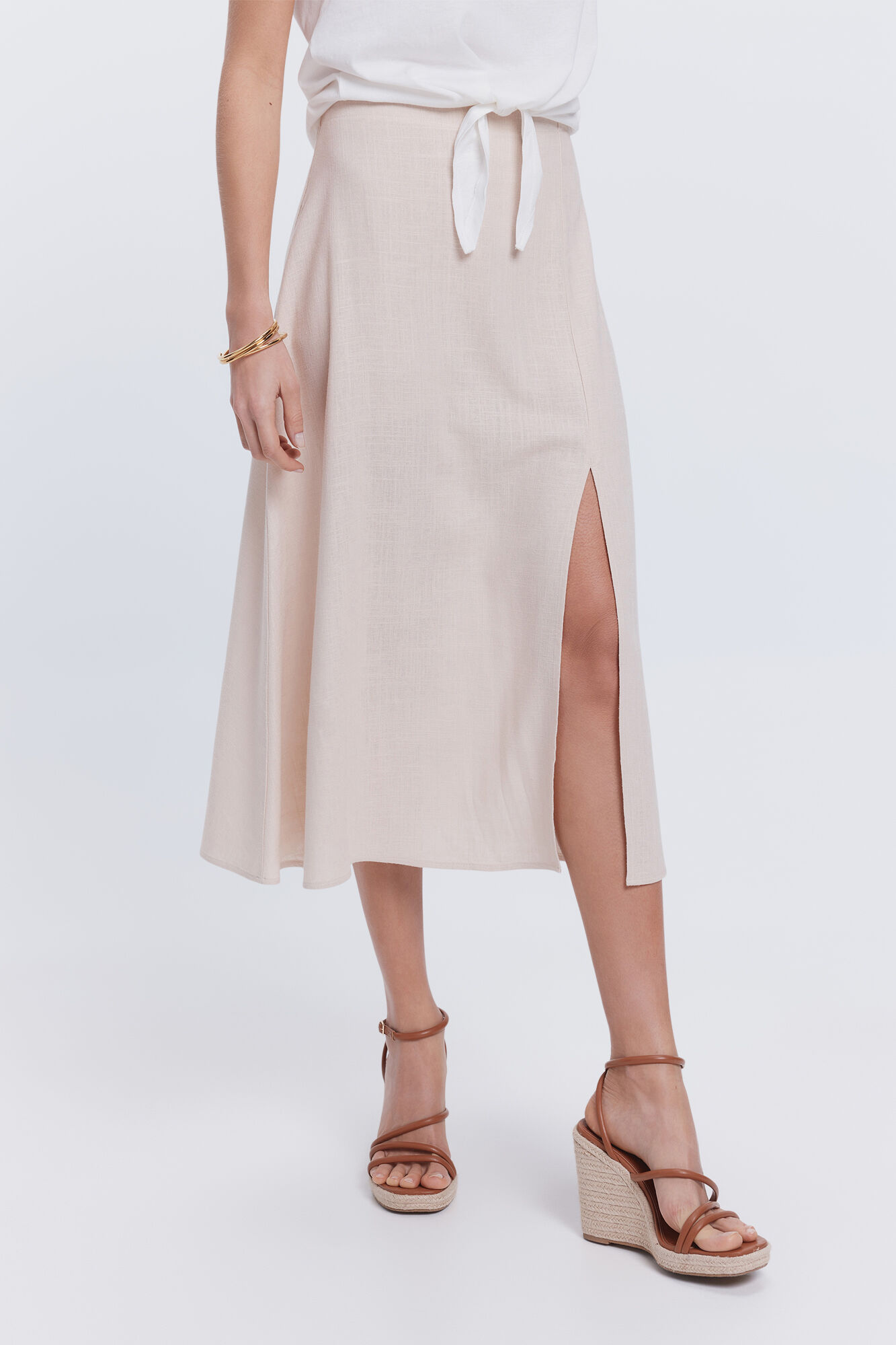 Milano Falda midi lino