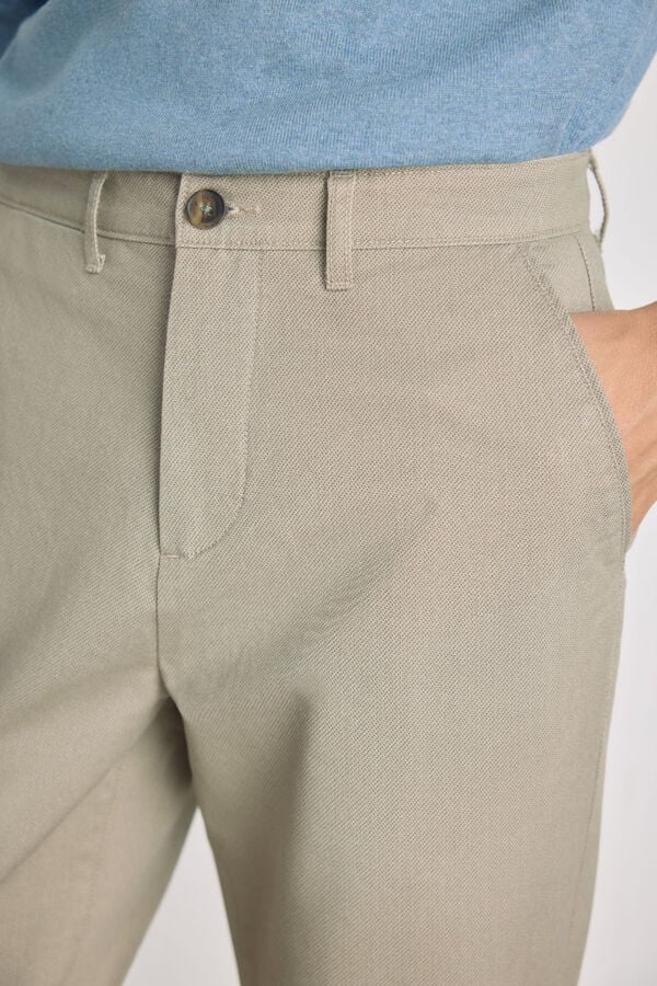 Milano Cal&ccedil;as chino regular fit Cinza claro