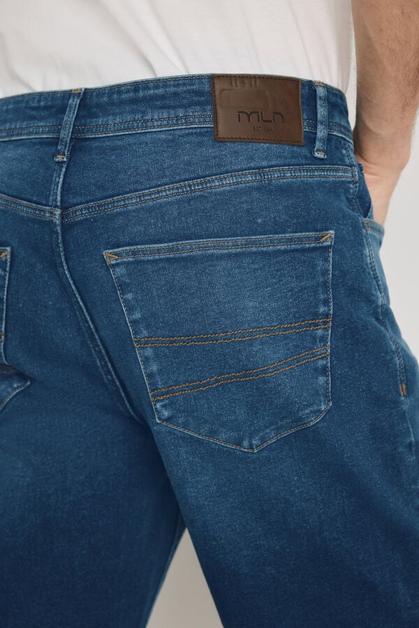 Milano Bermuda jeans regular fit Azul claro