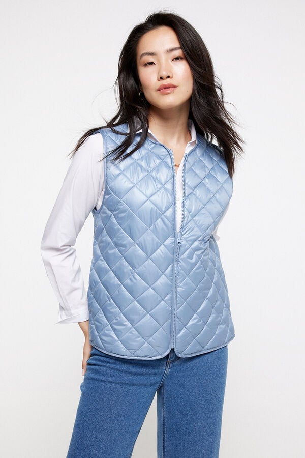 milano Colete curto acolchoado Turquesa