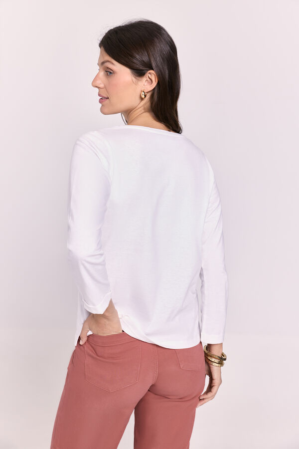 Milano Camiseta estampada manga francesa Blanco