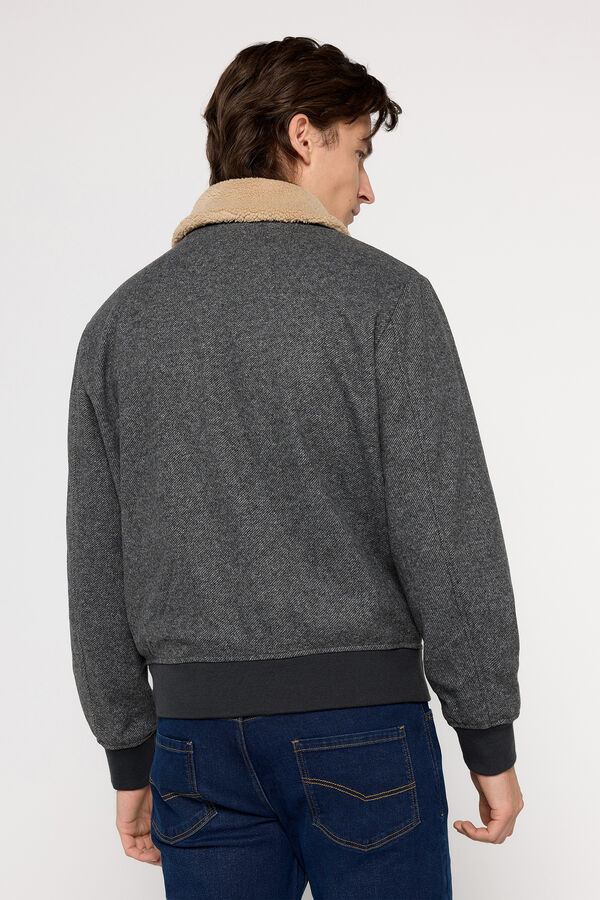 Milano Chaqueta Aviador Borrego Gris