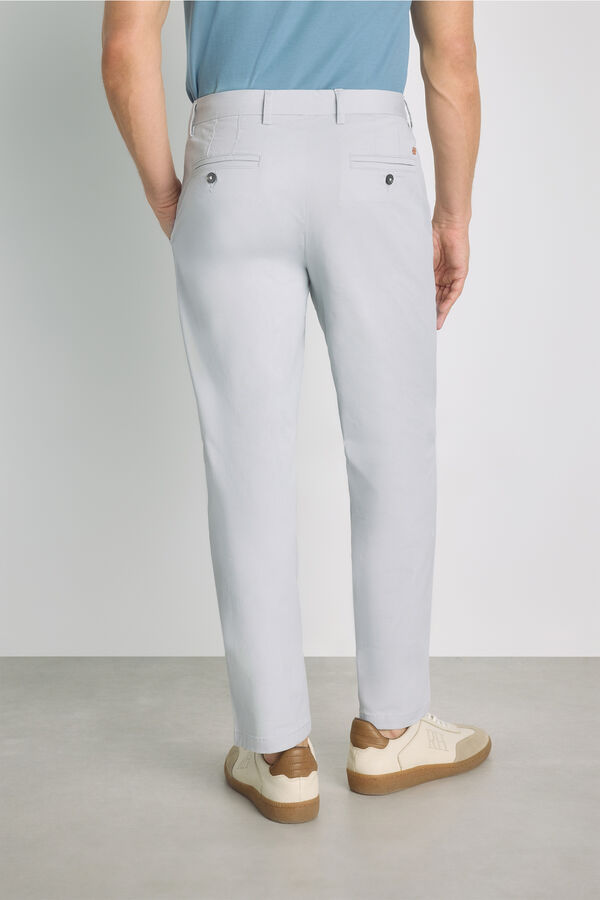 Milano Pantal&oacute;n chino regular fit Gris Claro