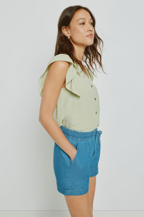 Milano Blusa com folhos Verde