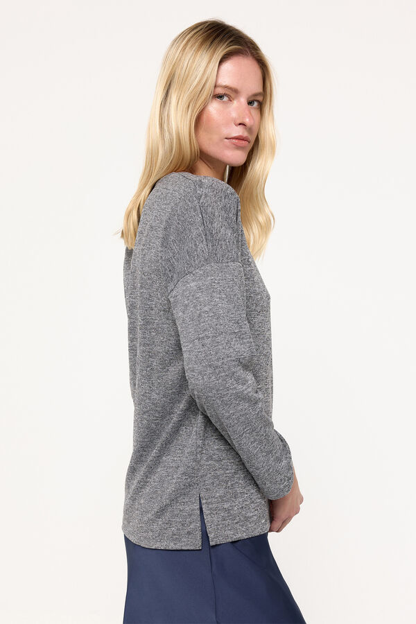 Milano Camiseta tacto suave manga larga Marengo