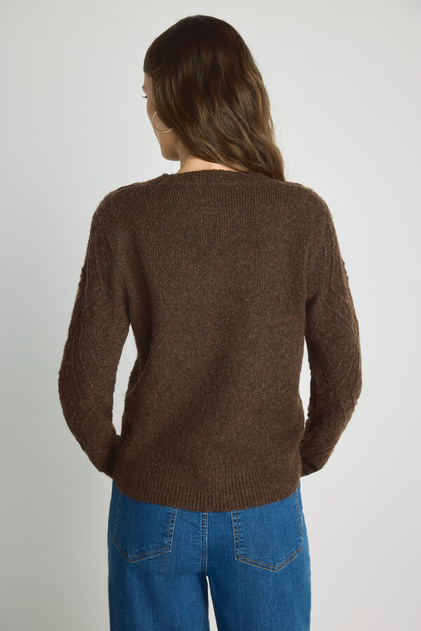 Milano Camisola gola redonda com estrutura Camel