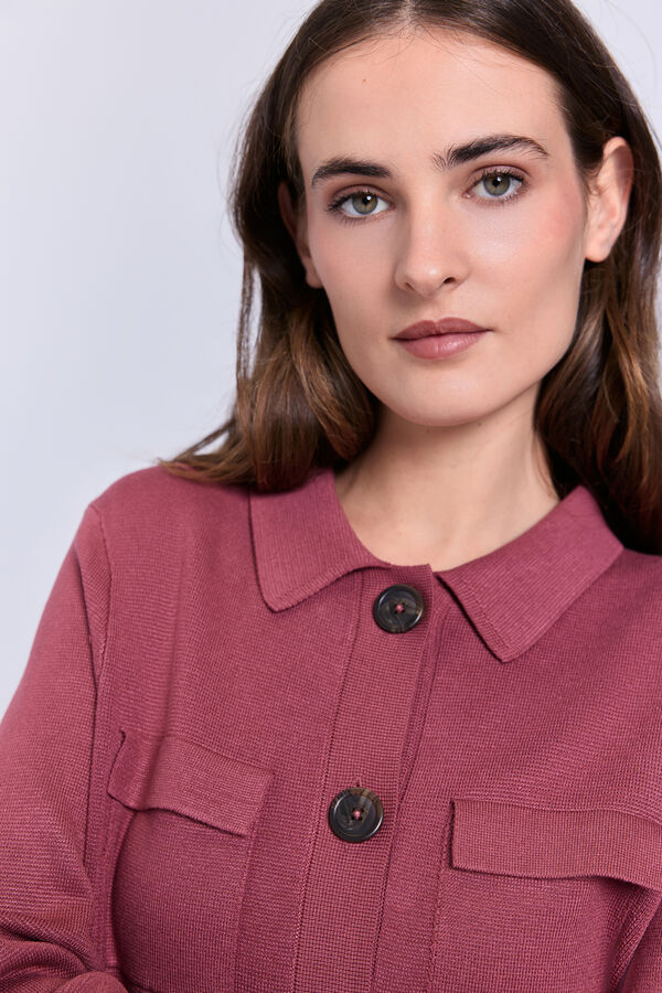 Milano Cardigan grueso con bolsillos Coral