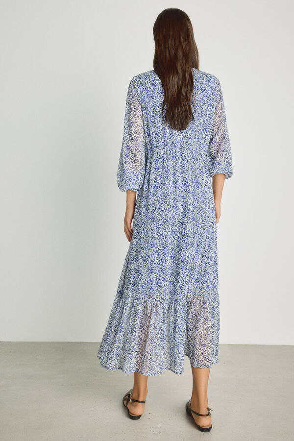 Milano Vestido cuello mao Navy