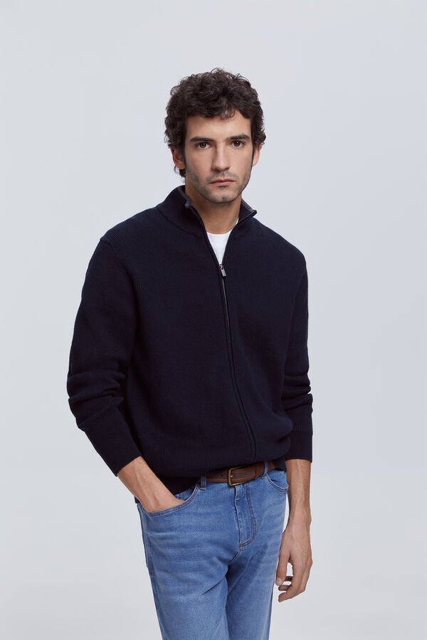 Milano Cardigan cremallera Navy