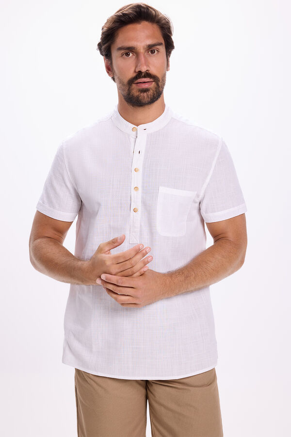 Milano Camisa Mao Polera Blanco