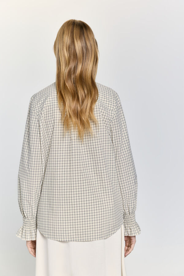 Milano Camisa cuello volante Marfil