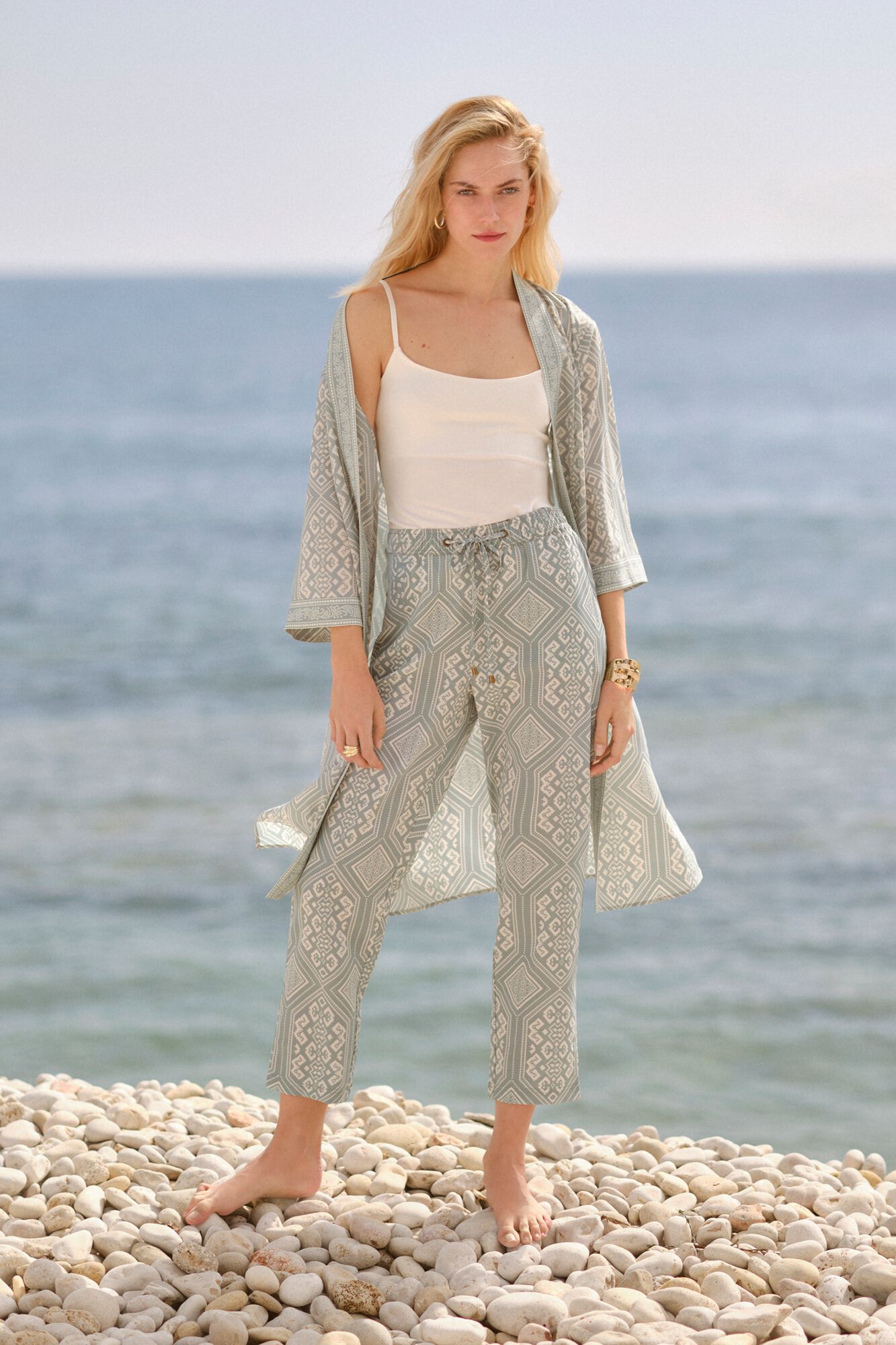 Milano Pantal&oacute;n fluido estampado