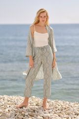 Milano Calças fluídas estampadas Azul