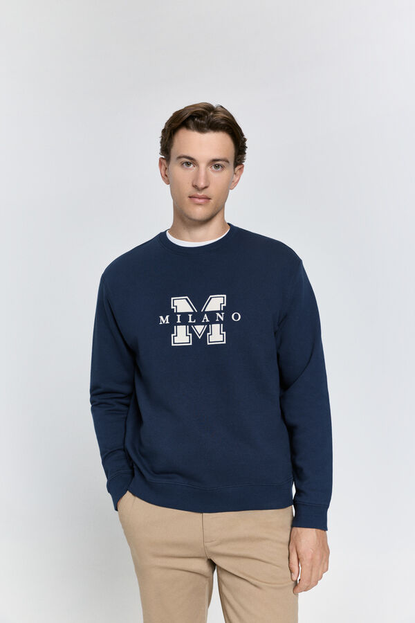 Milano Sudadera print regular fit Navy
