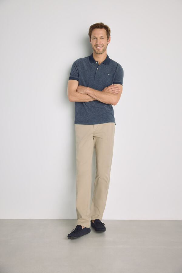 Pedro del Hierro Polo de manga curta Marinho
