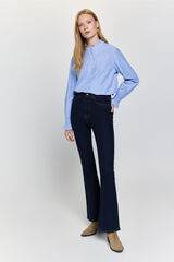 Milano Camisa cuello volante Azul