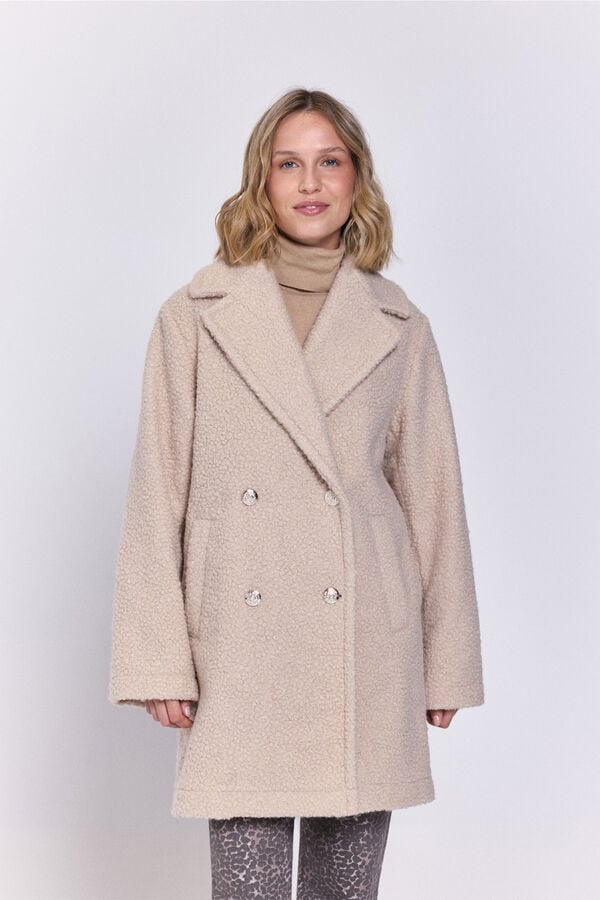 Milano Abrigo semilargo bouclé Beige
