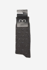 Milano Calcetines media ca&ntilde;a print orcas Gris Oscuro