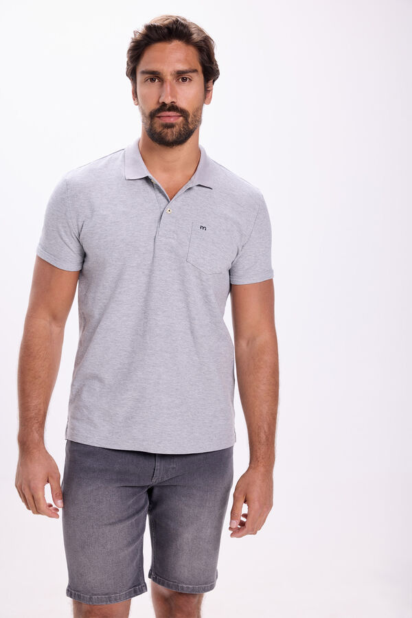 Milano Polo de bolso Cinza claro