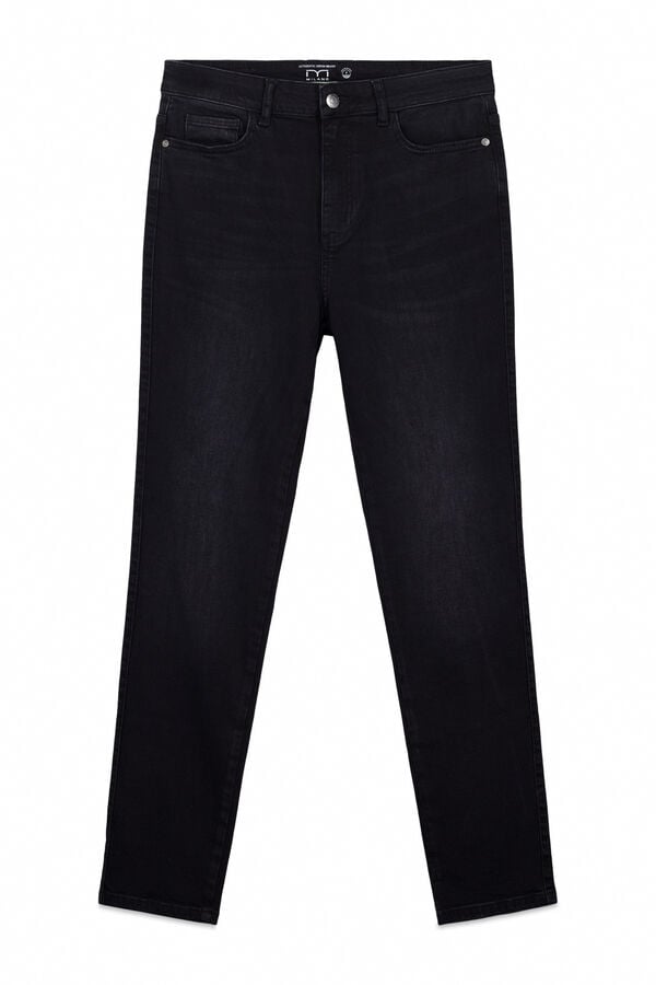 Milano Cal&ccedil;a jeans slim Preto
