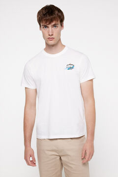 Fifty Outlet Camiseta Algodón Estampada. Blanco