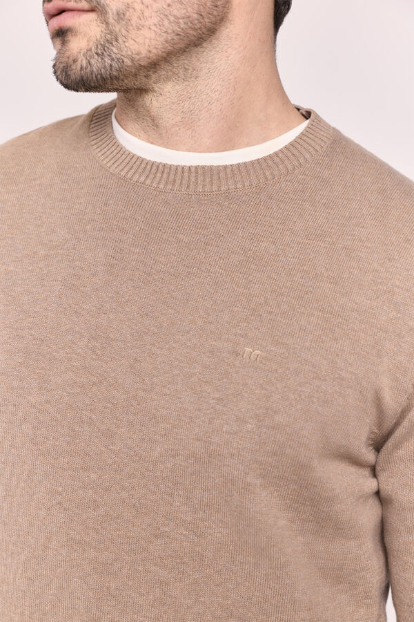 Milano Jersey cuello caja Beige